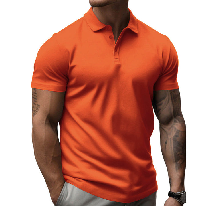 Miles - Men's Solid Slim Fit Short Sleeve Casual Polo Shirt