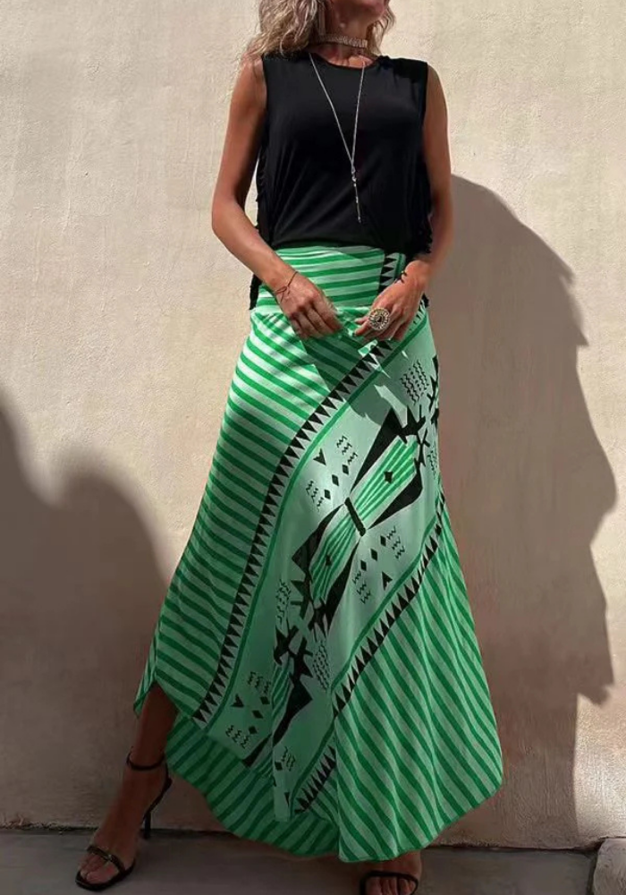 Dalia | Women’s Casual Maxi Skirt | Elastic Waist
