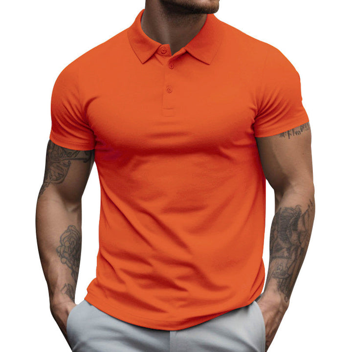 Miles - Men's Solid Slim Fit Short Sleeve Casual Polo Shirt