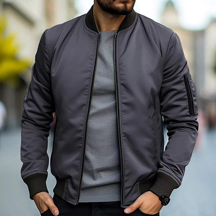 Men’s Lightweight Bomber Jacket | Zip Pocket