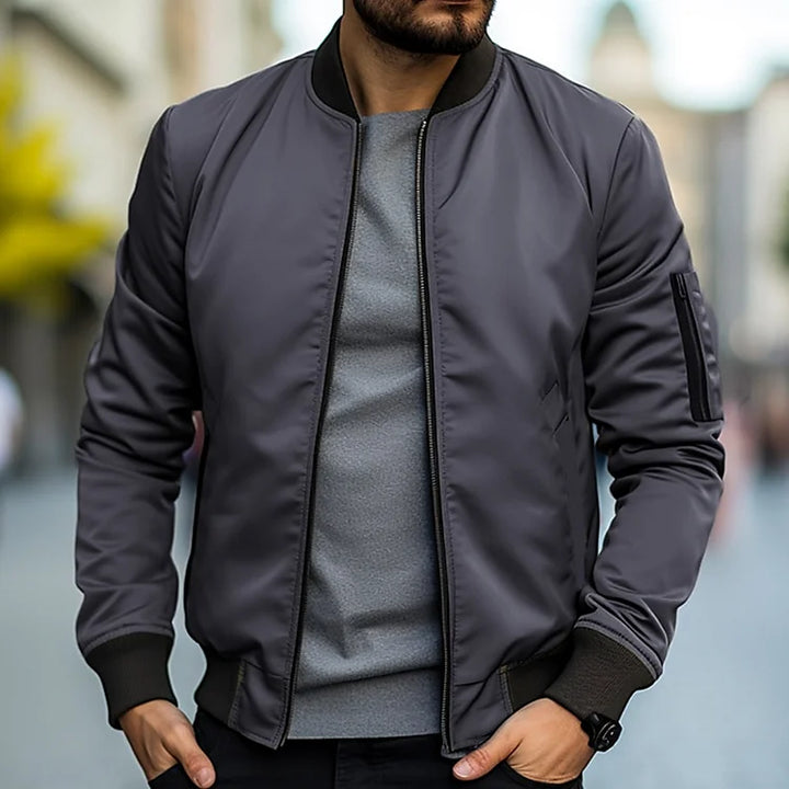 Men’s Lightweight Bomber Jacket | Zip Pocket
