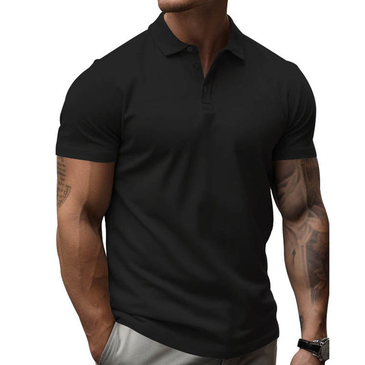 Miles - Men's Solid Slim Fit Short Sleeve Casual Polo Shirt