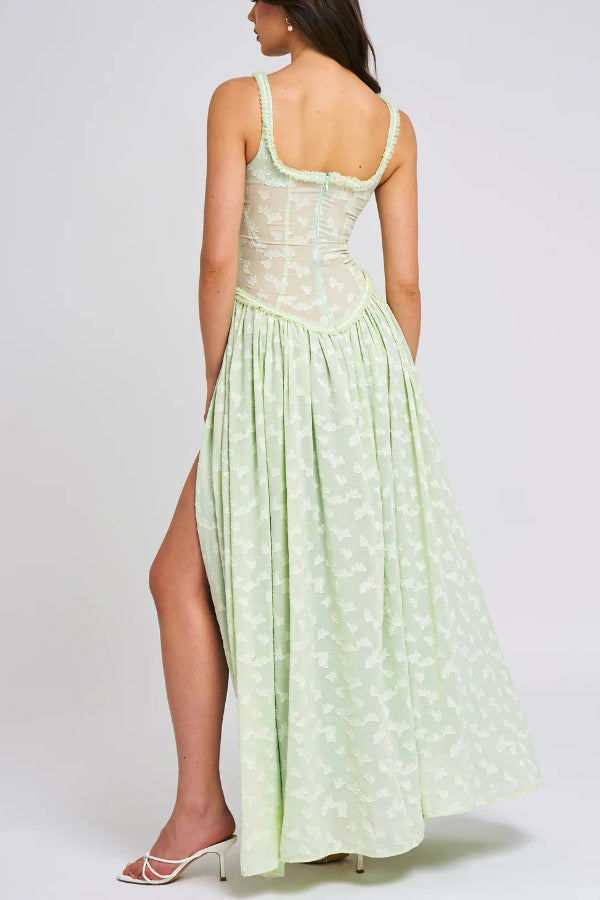 Women’s Corset Slit Dress | Maxi