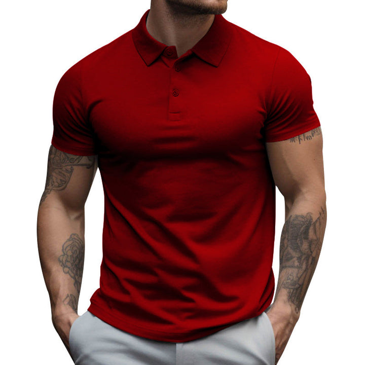 Miles - Men's Solid Slim Fit Short Sleeve Casual Polo Shirt