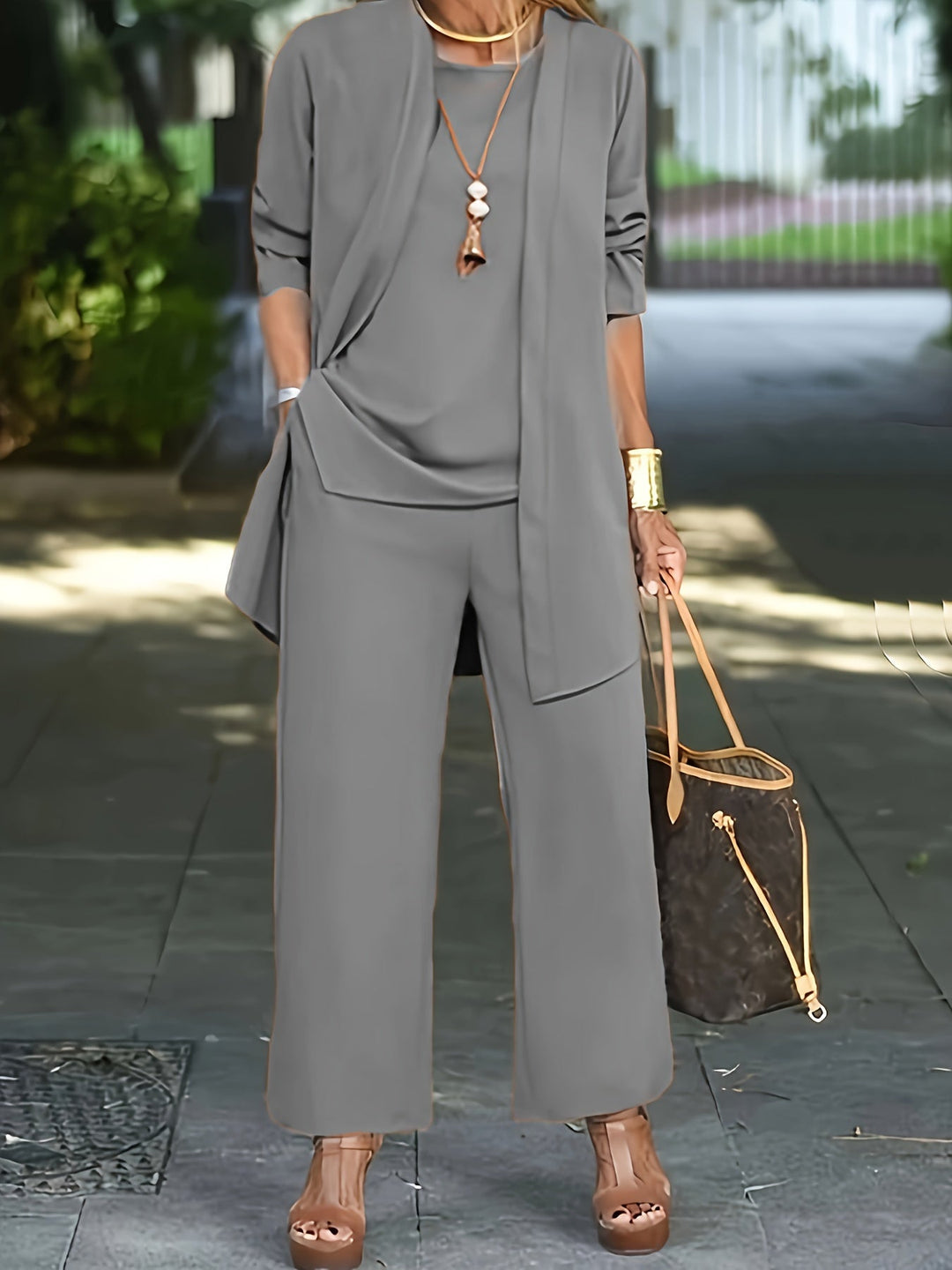 Women’s Elegant Three Piece Set | Wide Leg