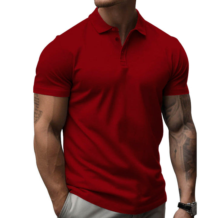 Miles - Men's Solid Slim Fit Short Sleeve Casual Polo Shirt