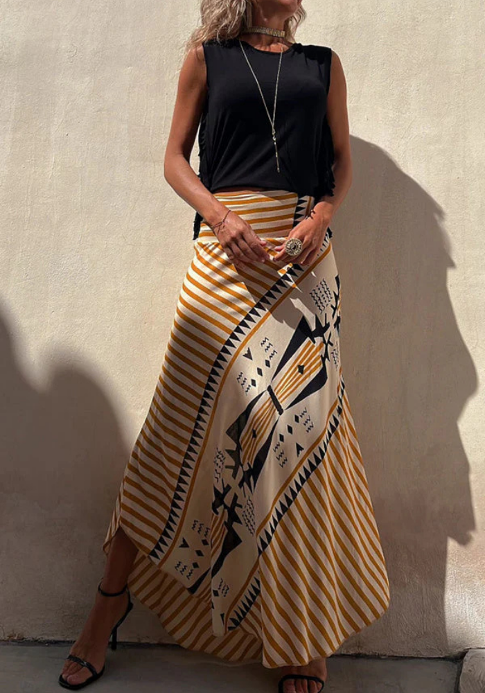 Dalia | Women’s Casual Maxi Skirt | Elastic Waist