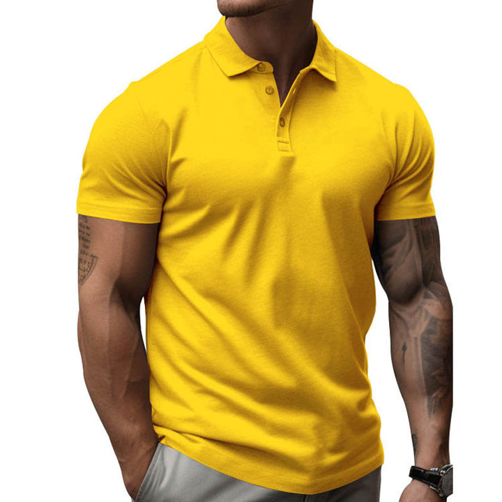Miles - Men's Solid Slim Fit Short Sleeve Casual Polo Shirt