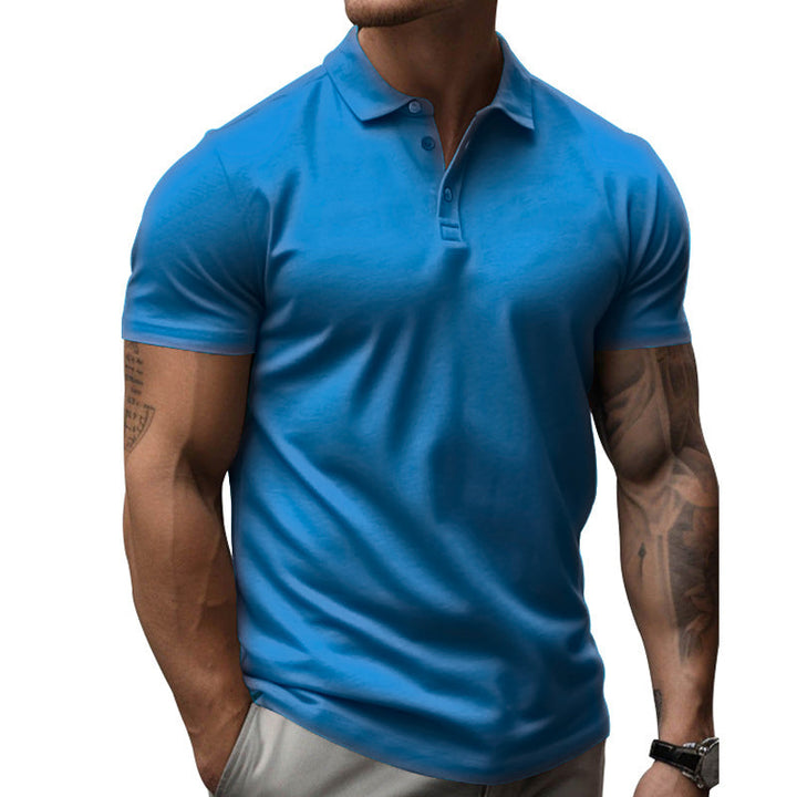 Miles - Men's Solid Slim Fit Short Sleeve Casual Polo Shirt
