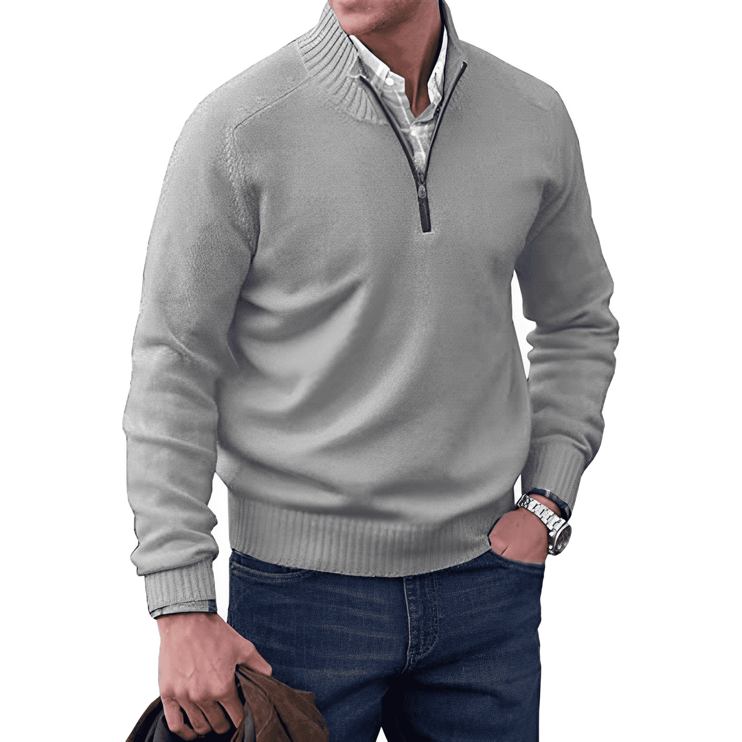 Men’s Half-Zip Knit Jumper | Long Sleeve