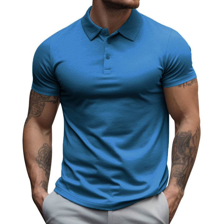 Miles - Men's Solid Slim Fit Short Sleeve Casual Polo Shirt