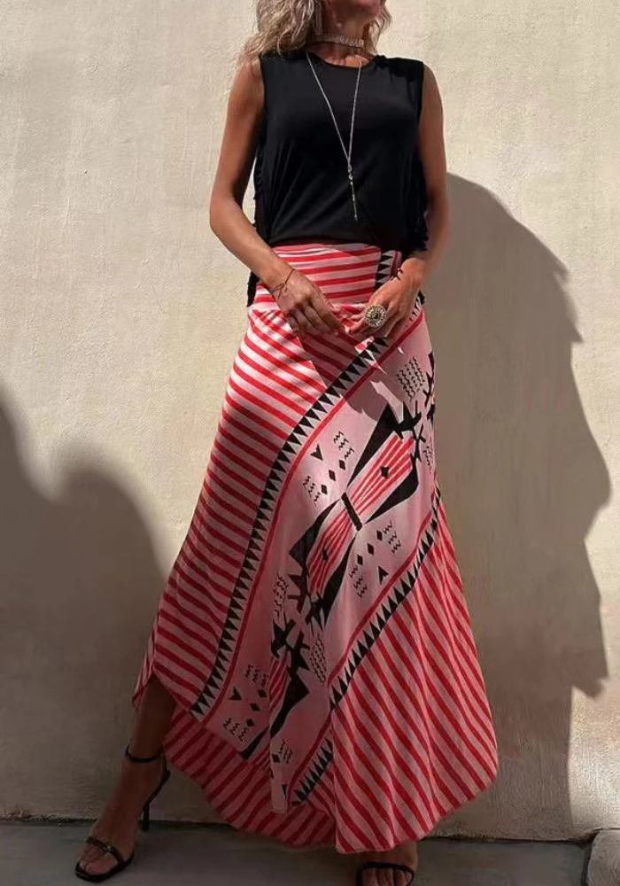 Dalia | Women’s Casual Maxi Skirt | Elastic Waist