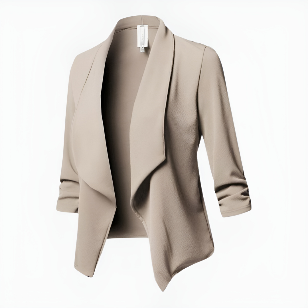 Women’s Cropped Open Front Blazer | Long Sleeve