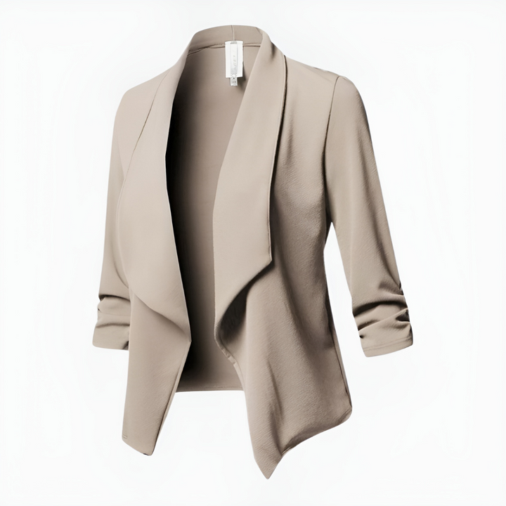 Women’s Cropped Open Front Blazer | Long Sleeve