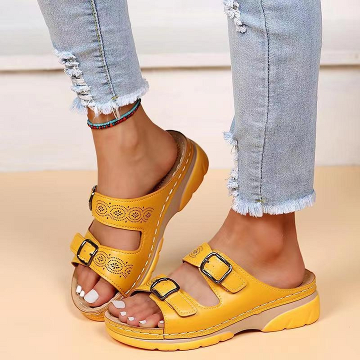 Women’s Buckled Slide Sandals | Orthopaedic