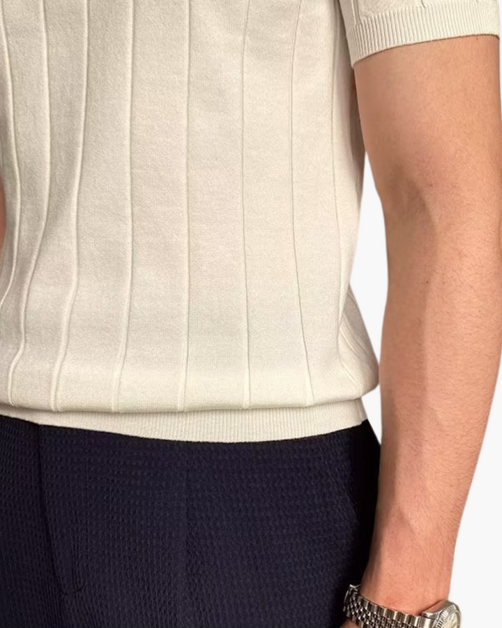 Men’s Knitted Polo Shirt | Short Sleeve