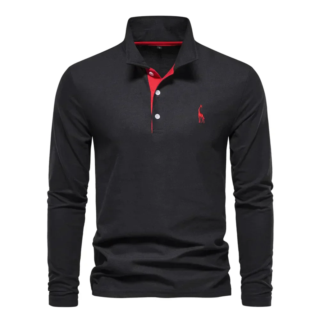 Men’s Tapered Polo Shirt | Long Sleeve
