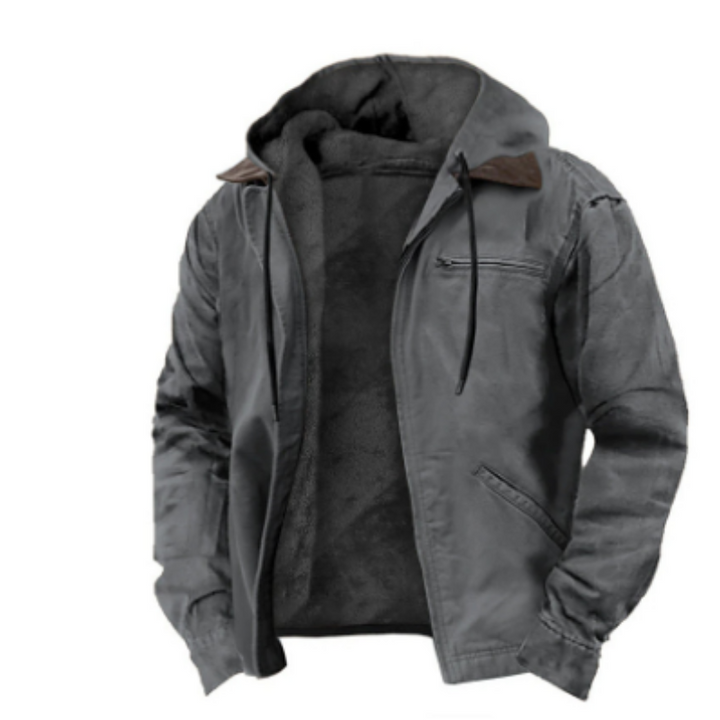 Men’s Hooded Casual Jacket | Zip-Up
