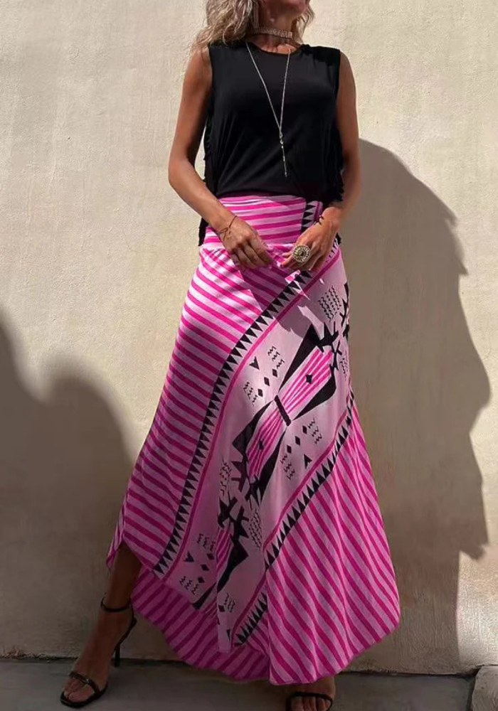 Dalia | Women’s Casual Maxi Skirt | Elastic Waist