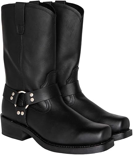 Men’s Mid-Calf Harness Boots | Square Toe