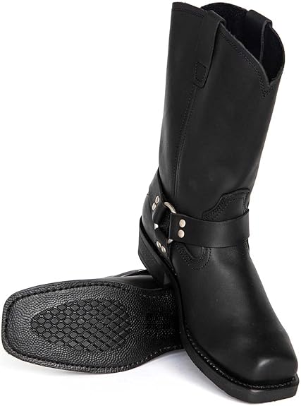 Men’s Mid-Calf Harness Boots | Square Toe