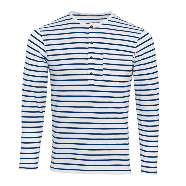 Finn - Striped long sleeve collar t-shirt