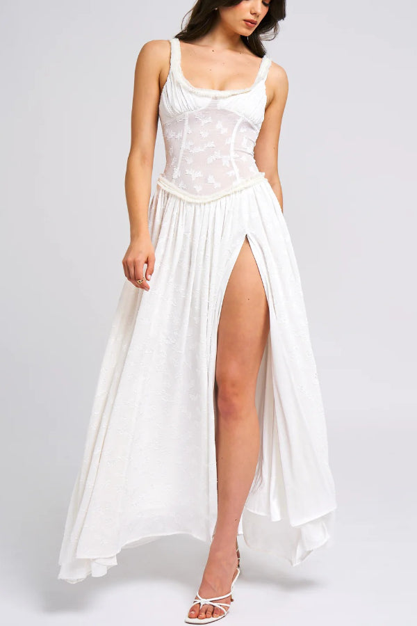 Women’s Corset Slit Dress | Maxi