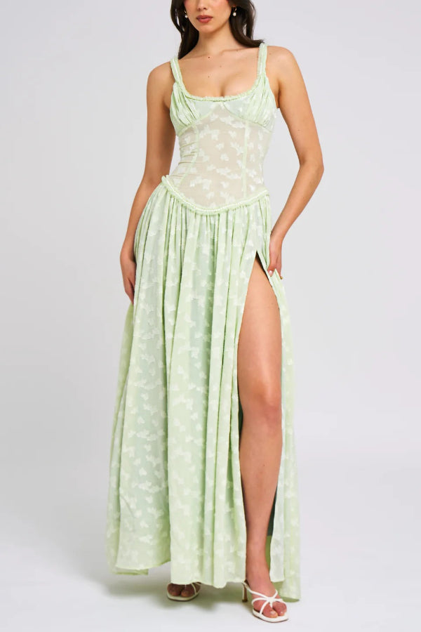 Women’s Corset Slit Dress | Maxi