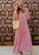 Women’s Summer Puff Sleeve Dress | Midi