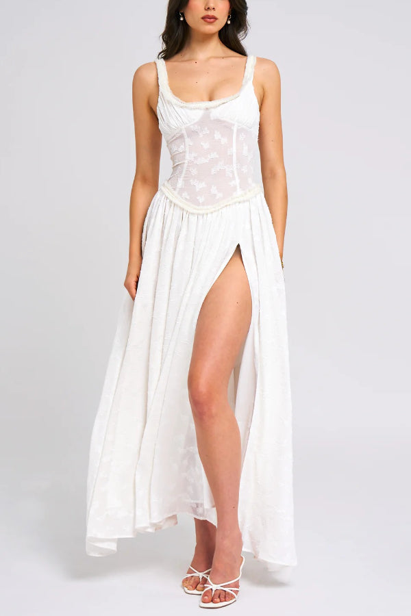 Women’s Corset Slit Dress | Maxi
