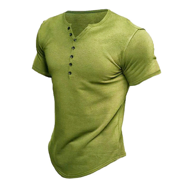 Archer - Short sleeve solid button t-shirt