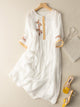 Women’s Embroidered Midi Dress | Loose Fit