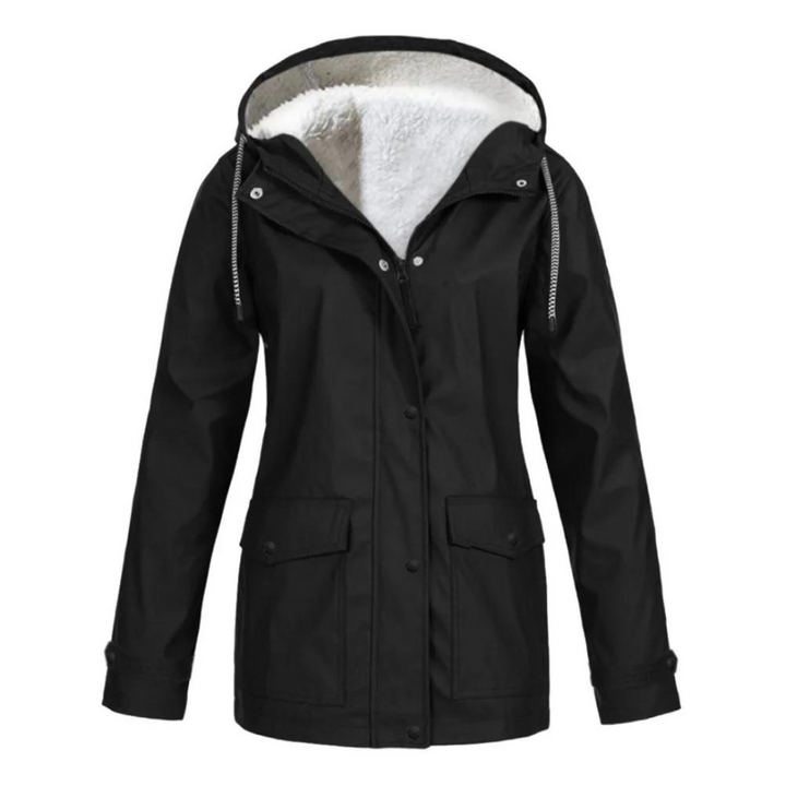 Women’s Fleece-Lined Waterproof Raincoat | Hooded