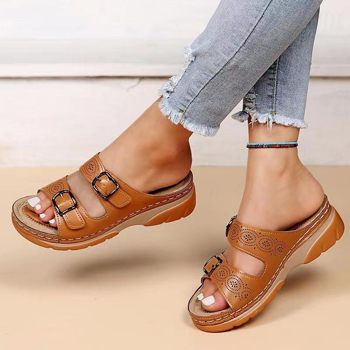 Women’s Buckled Slide Sandals | Orthopaedic