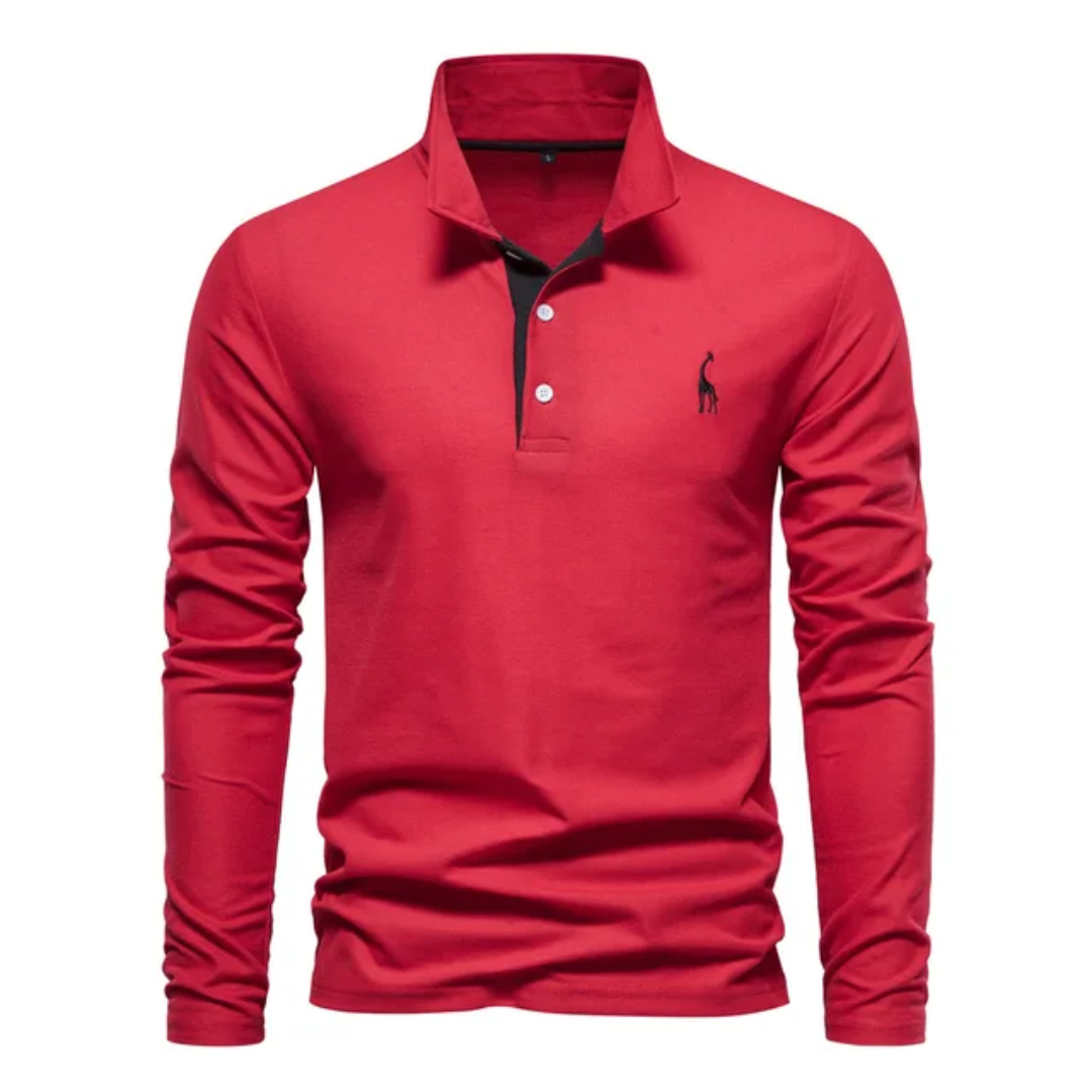 Men’s Tapered Polo Shirt | Long Sleeve