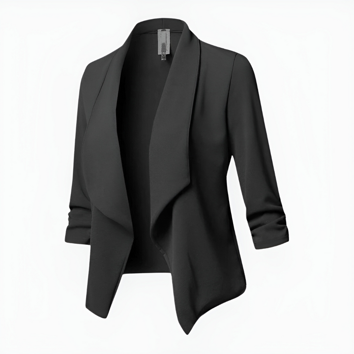 Women’s Cropped Open Front Blazer | Long Sleeve