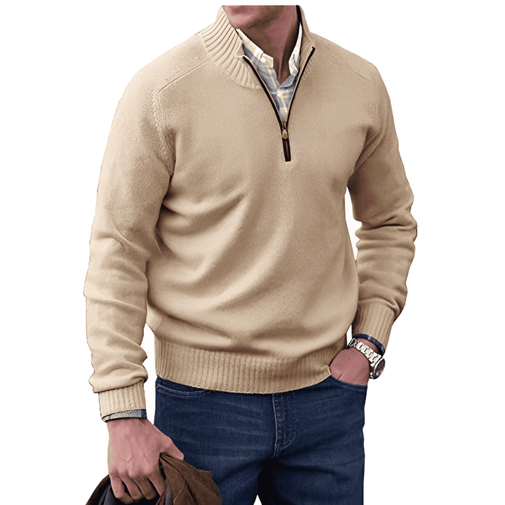 Men’s Half-Zip Knit Jumper | Long Sleeve