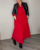Long women's dress with a V-neck | Loose fit