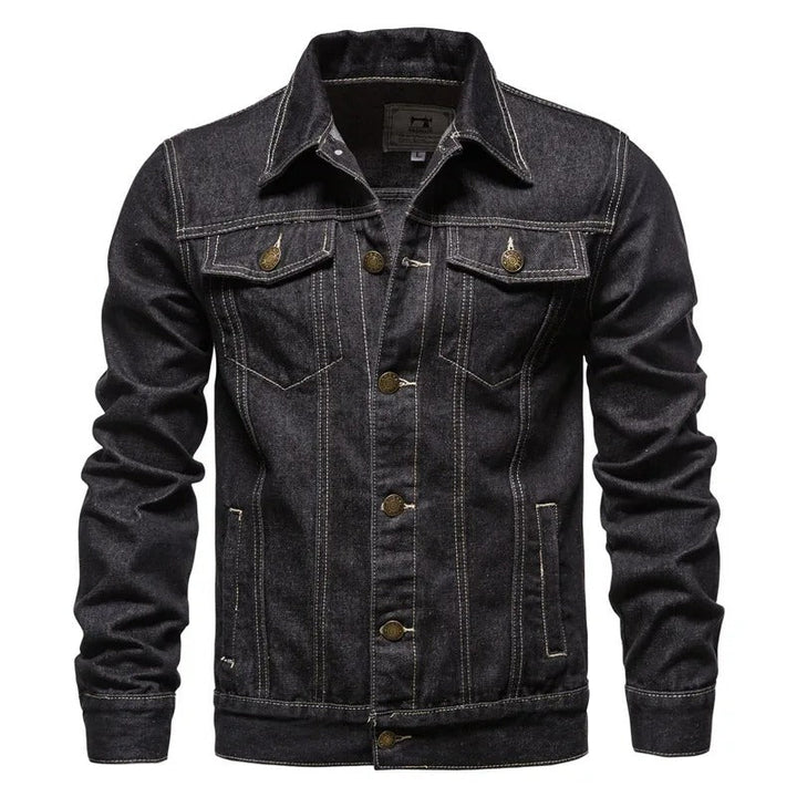 Enzo - Men's Denim Jacket Dual Chest Pockets
