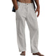 Theo - Casual solid cotton linen pants