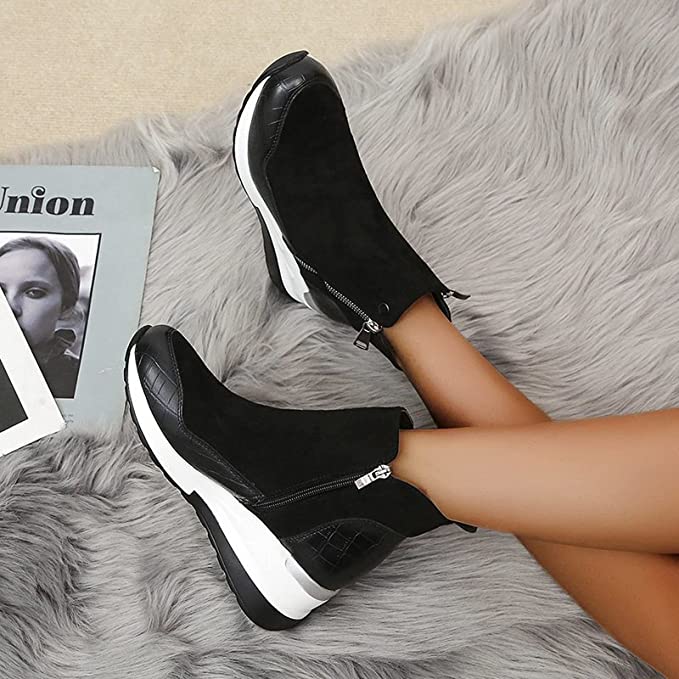 Women’s Wedge Ankle Boots | Zip-Up