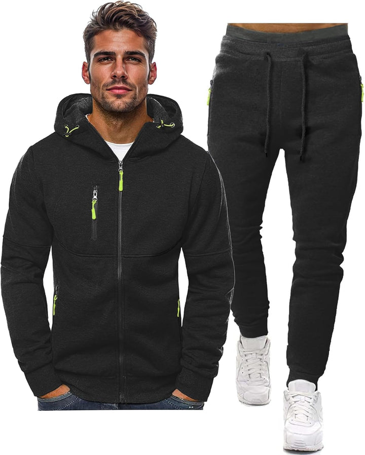 Men’s Hoodie Tracksuit Set | Zip-Up Jacket & Joggers