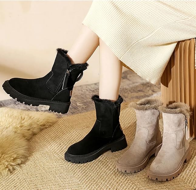 Women’s Ankle Winter Boots | Trim Detail