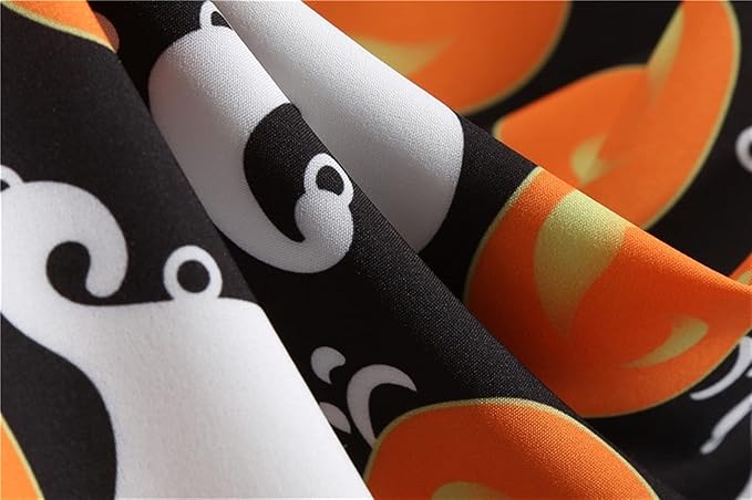 Women’s Halloween Costume Dress | Pumpkin & Ghost Print