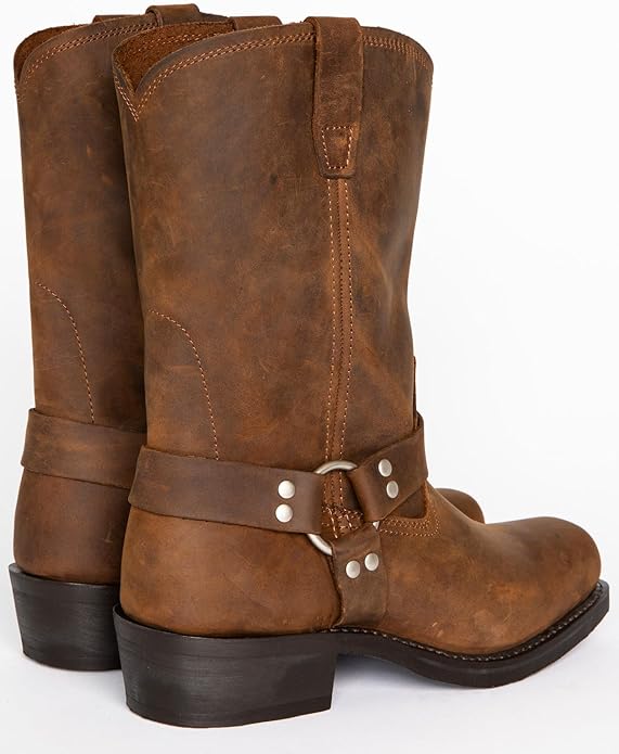 Men’s Mid-Calf Harness Boots | Square Toe