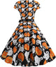 Women’s Halloween Costume Dress | Pumpkin & Ghost Print