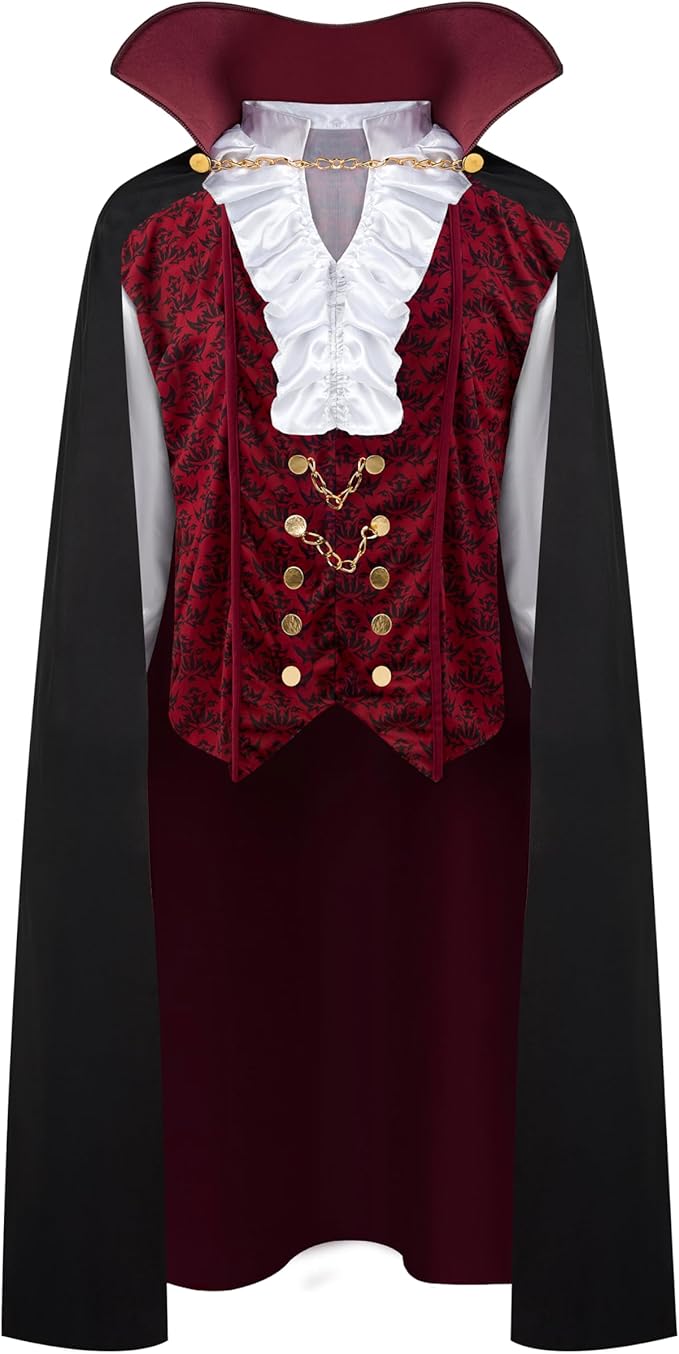 Men’s Halloween Vampire Costume | Gothic Cape Outfit