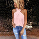 Women’s Twist Neck Halter Top | Sleeveless