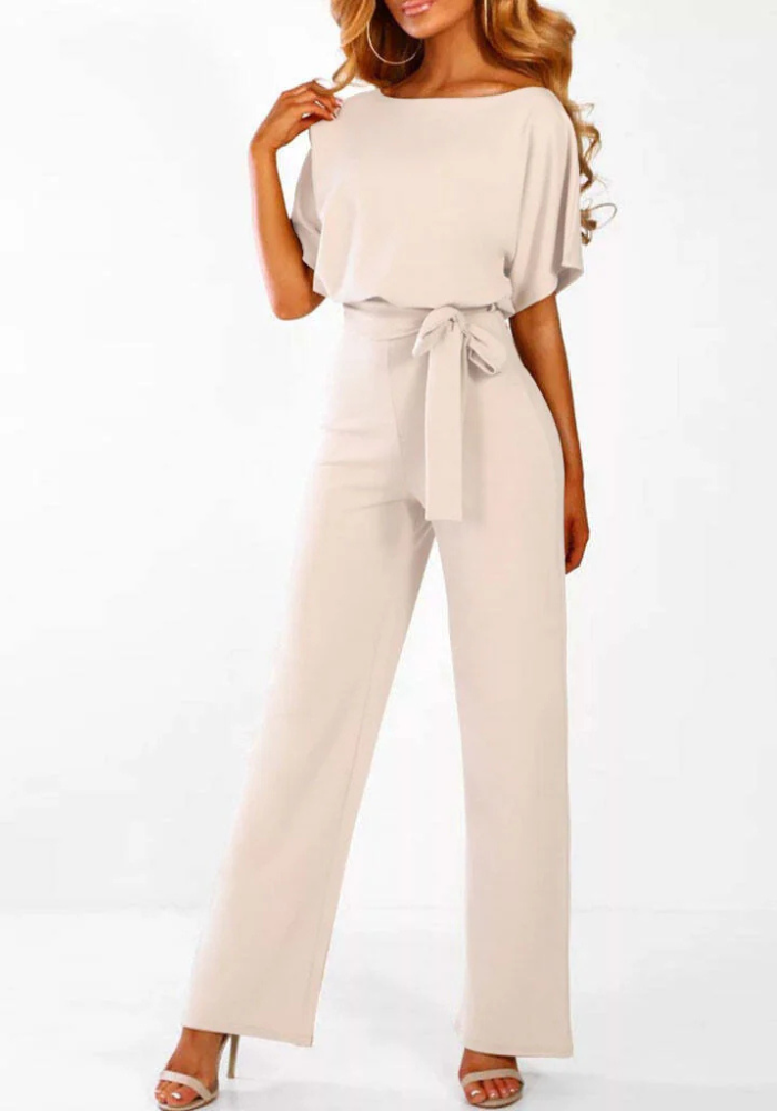 Celine | Women’s Elegant Wide Leg Jumpsuit | Belted