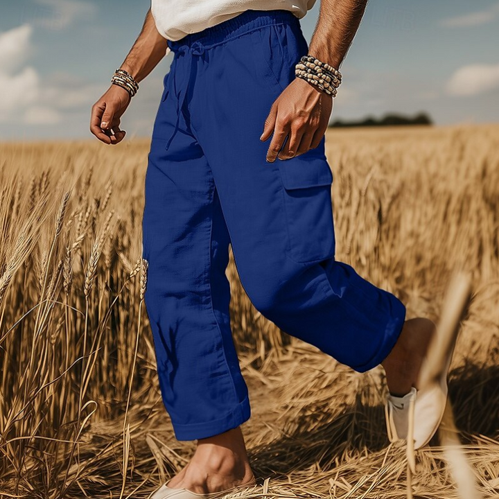 Carter - Casual elastic waist multi-pocket pants
